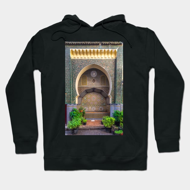 Moroccan fountain in Fes, Morocco Hoodie by mitzobs